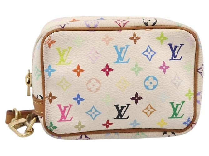 LOUIS VUITTON Monogram Multicolor Trousse Wapity Pouch White M58034 Auth 195531 Bianco - vista 13
