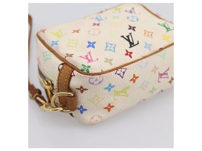 LOUIS VUITTON Monogram Multicolor Trousse Wapity Pouch White M58034 Auth 195531 Bianco - vista 14
