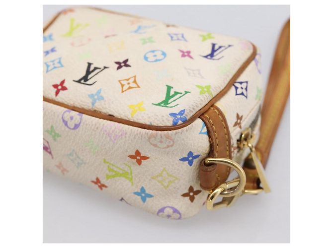 LOUIS VUITTON Monogram Multicolor Trousse Wapity Pouch White M58034 Auth 195531 Bianco - vista 15