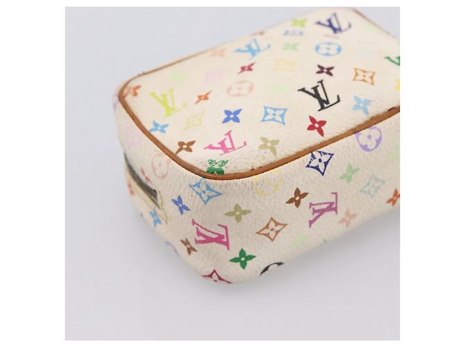 LOUIS VUITTON Monogram Multicolor Trousse Wapity Pouch White M58034 Auth 195531 Bianco - vista 16