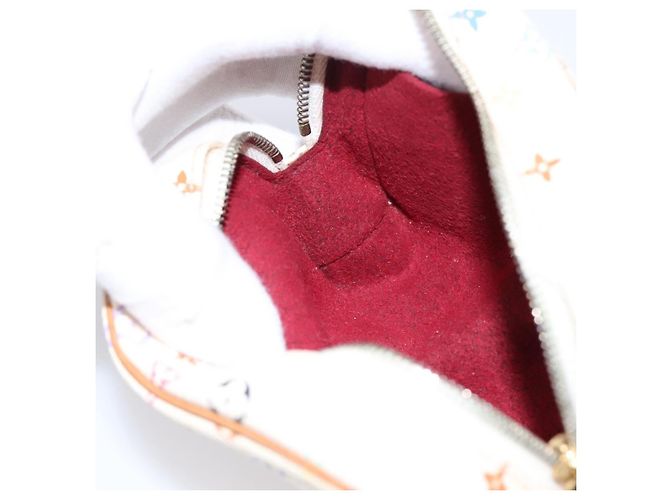 LOUIS VUITTON Monogram Multicolor Trousse Wapity Pouch White M58034 Auth 195531 Bianco - vista 19