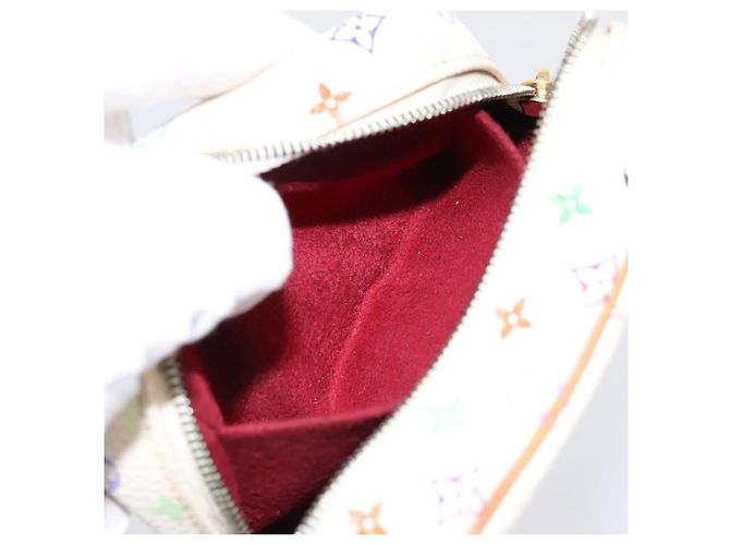 LOUIS VUITTON Monogram Multicolor Trousse Wapity Pouch White M58034 Auth 195531 Bianco - vista 20