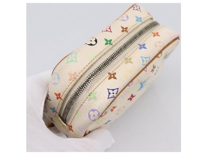 LOUIS VUITTON Monogram Multicolor Trousse Wapity Pouch White M58034 Auth 195531 Bianco - vista 6