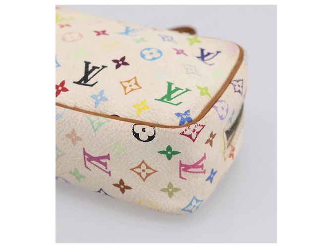 LOUIS VUITTON Monogram Multicolor Trousse Wapity Pouch White M58034 Auth 195531 Bianco - vista 9