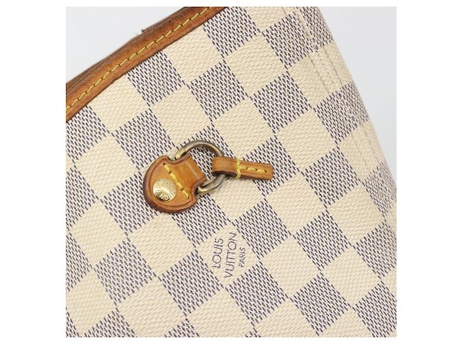 Borsa Tote LOUIS VUITTON Damier Azur Neverfull MM N41605 LV Auth 195607 - vista 10