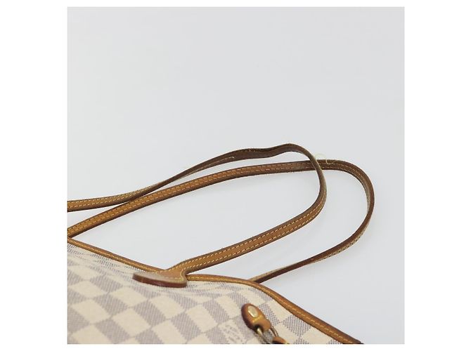 Borsa Tote LOUIS VUITTON Damier Azur Neverfull MM N41605 LV Auth 195607 - vista 14