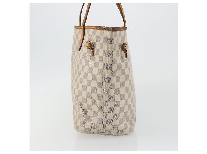 Borsa Tote LOUIS VUITTON Damier Azur Neverfull MM N41605 LV Auth 195607 - vista 3