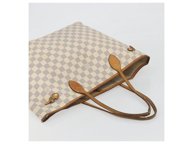 Borsa Tote LOUIS VUITTON Damier Azur Neverfull MM N41605 LV Auth 195607 - vista 6
