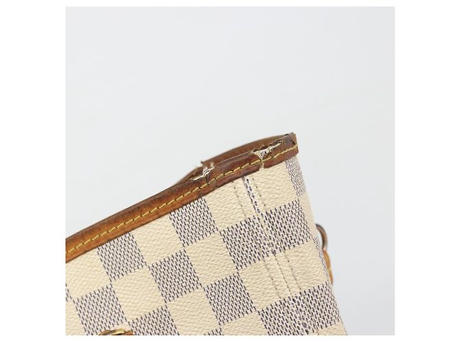 Borsa Tote LOUIS VUITTON Damier Azur Neverfull MM N41605 LV Auth 195607 - vista 9
