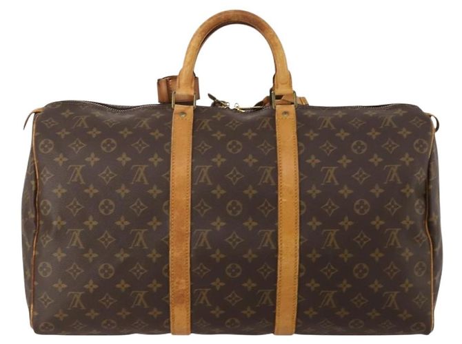LOUIS VUITTON Borsa Boston Monogram Keepall 50 M41426 Auth LV 192676 Monogramma - vista 2