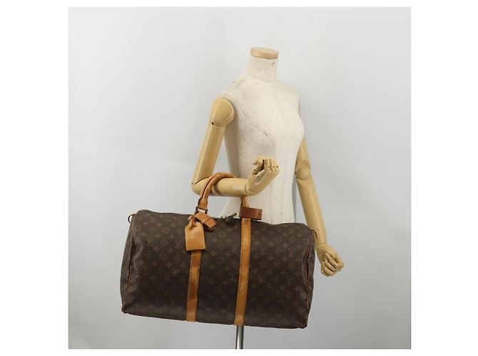 LOUIS VUITTON Borsa Boston Monogram Keepall 50 M41426 Auth LV 192676 Monogramma - vista 23