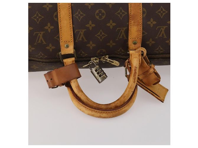 LOUIS VUITTON Borsa Boston Monogram Keepall 50 M41426 Auth LV 192676 Monogramma - vista 7