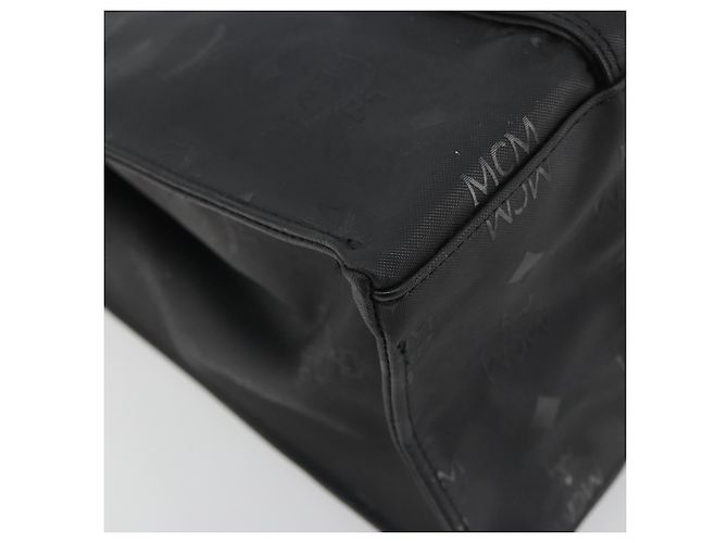 Borsa a spalla MCM Vicetos Logogram PVC Nero Oro Auth bs36729 D'oro - vista 14