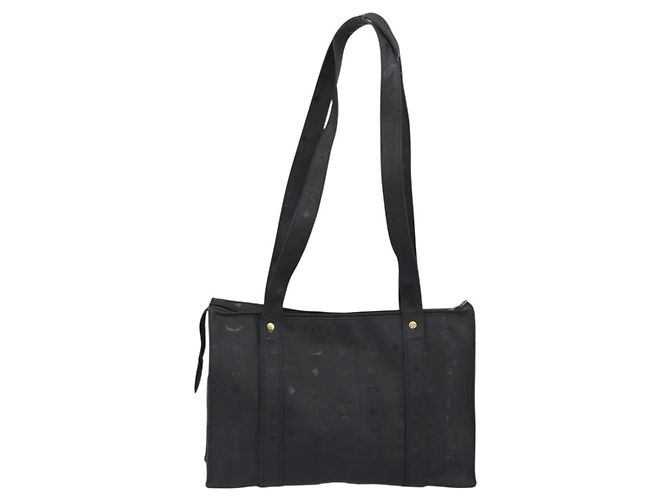 Borsa a spalla MCM Vicetos Logogram PVC Nero Oro Auth bs36729 D'oro - vista 2