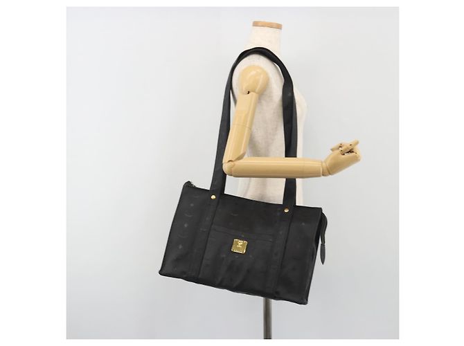 Borsa a spalla MCM Vicetos Logogram PVC Nero Oro Auth bs36729 D'oro - vista 22