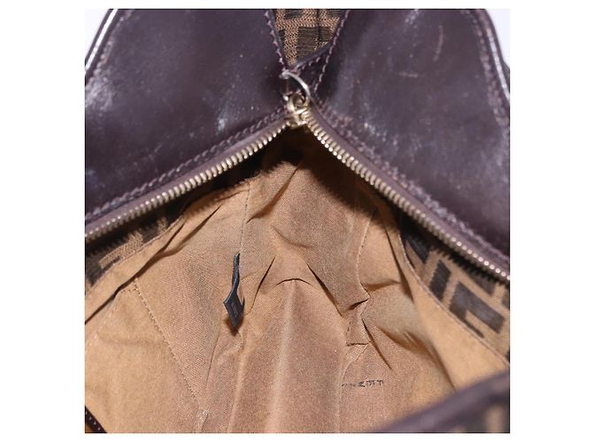 FENDI Zucca Canvas Tote Bag Brown Black Auth ka5668 Braun Schwarz - Ansicht 18
