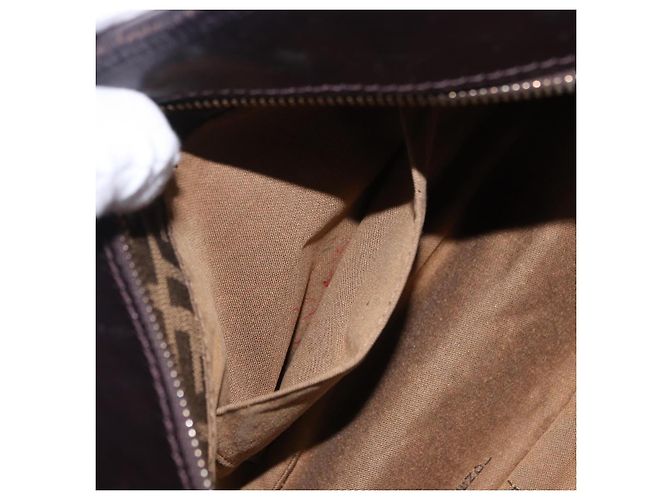 FENDI Zucca Canvas Tote Bag Brown Black Auth ka5668 Braun Schwarz - Ansicht 19