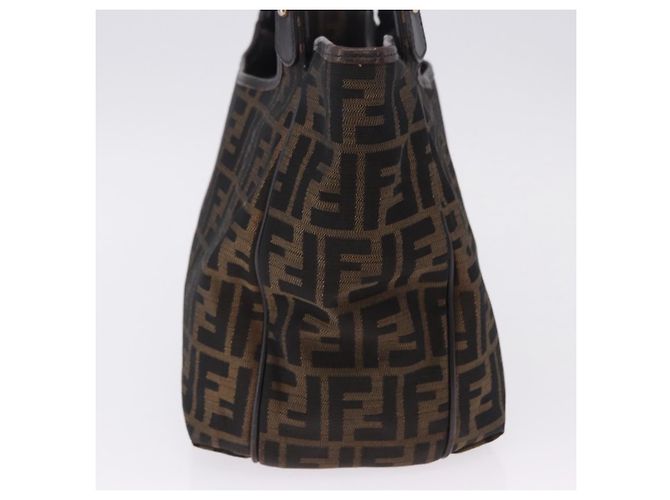 FENDI Zucca Canvas Tote Bag Brown Black Auth ka5668 Braun Schwarz - Ansicht 3