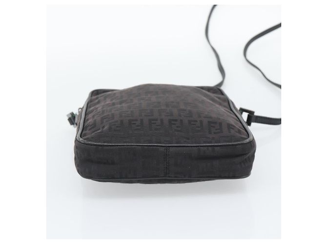 Borsa a tracolla FENDI Zucchino Canvas Nero Argento 8BT053 Auth 196151 - vista 5