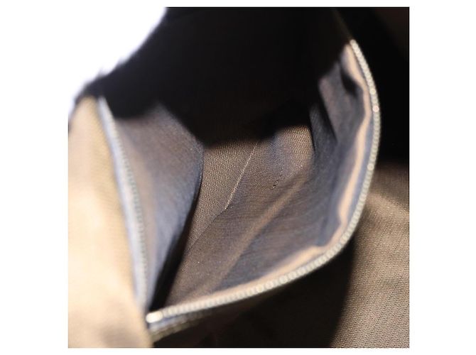 Pequin FENDI Pecan Canvas Tote Bag Braun Schwarz Auth 195728A - Ansicht 11