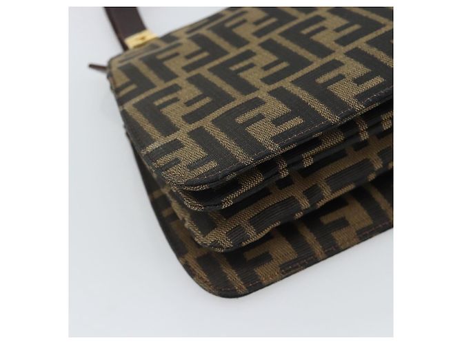 Borsa a mano FENDI Zucca Canvas Marrone Tono Oro Auth 194558V - vista 14