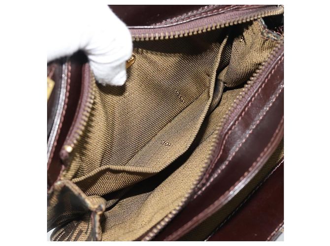 Borsa a mano FENDI Zucca Canvas Marrone Tono Oro Auth 194558V - vista 20