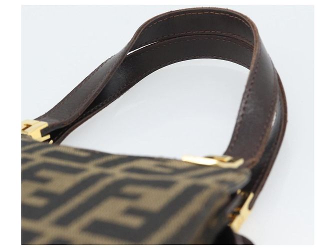 Borsa a mano FENDI Zucca Canvas Marrone Tono Oro Auth 194558V - vista 8