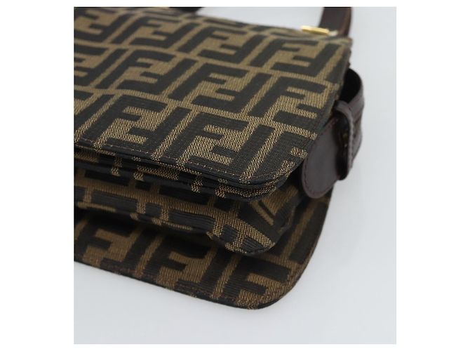 Borsa a mano FENDI Zucca Canvas Marrone Tono Oro Auth 194558V - vista 9