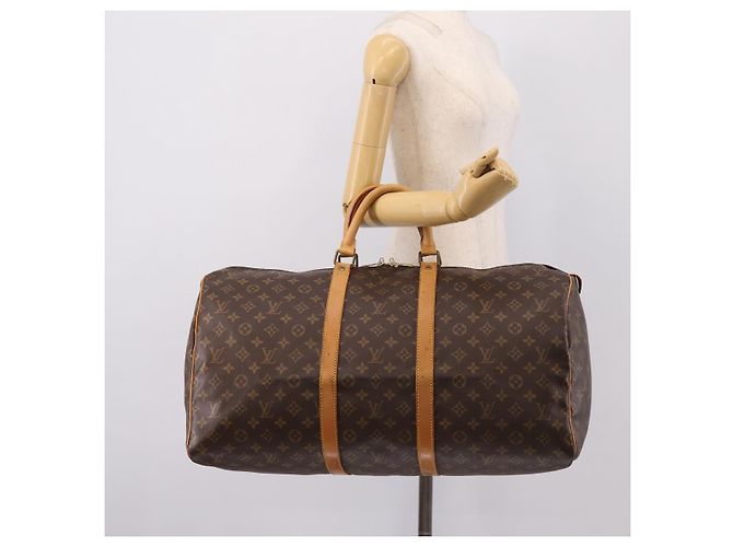 LOUIS VUITTON Monogram Keepall 55 Boston Bag M41424 LV Auth ka5681 Monogramma - vista 19