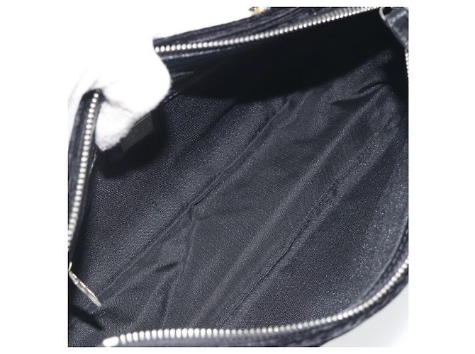 Borsa a tracolla con catena FENDI Velor Black Auth 195236A Nero - vista 11