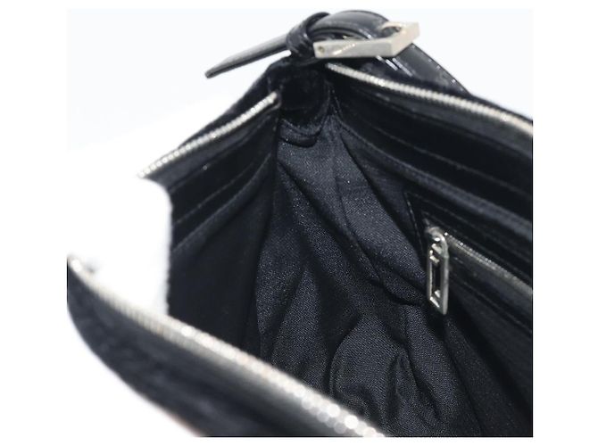 Borsa a tracolla con catena FENDI Velor Black Auth 195236A Nero - vista 21