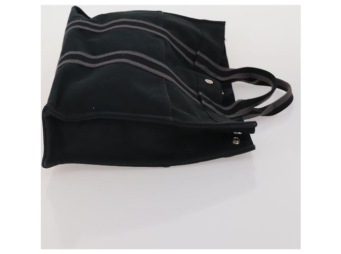 Hermès Borsa HERMES Fourre Tout in cotone Set di 3 Nero Rosso Auth 192553 - vista 11
