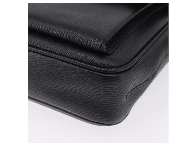 Borsa a tracolla Salvatore Ferragamo in pelle nera argento Auth ka5625 Nero - vista 14