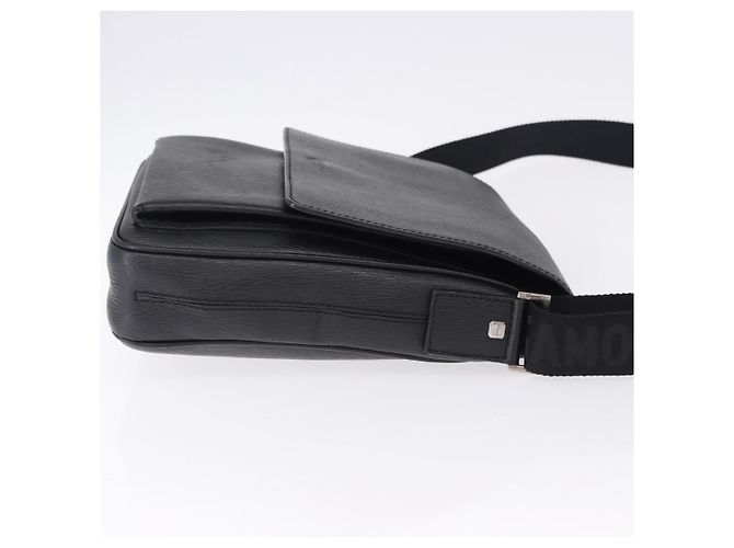 Borsa a tracolla Salvatore Ferragamo in pelle nera argento Auth ka5625 Nero - vista 3