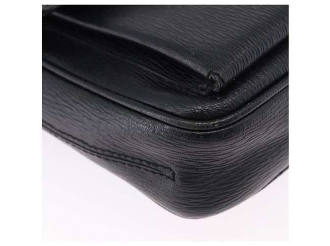 Borsa a tracolla Salvatore Ferragamo in pelle nera argento Auth ka5625 Nero - vista 9