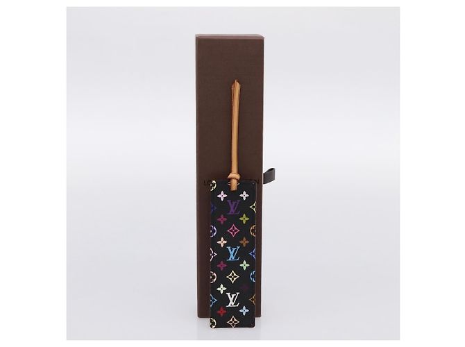 LOUIS VUITTON Monogram Multicolor Mark Page Kadu Bookmark M99197 LV Auth 196472V Nero - vista 12