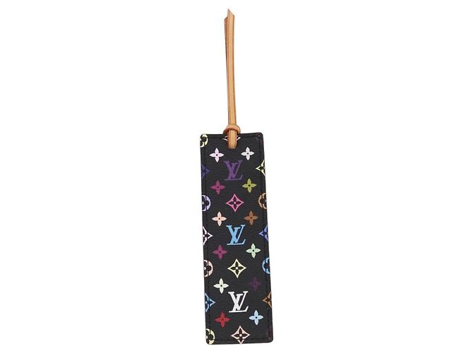 LOUIS VUITTON Monogram Multicolor Mark Page Kadu Bookmark M99197 LV Auth 196472V Nero - vista 13