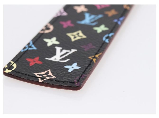 LOUIS VUITTON Monogram Multicolor Mark Page Kadu Bookmark M99197 LV Auth 196472V Nero - vista 7