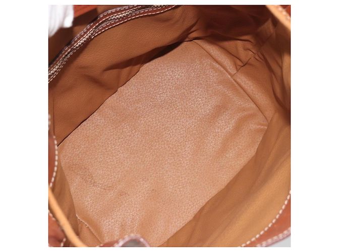 Céline Borsa a Tracolla CELINE Macadam PVC Pelle Marrone Tono Oro Auth 196099 - vista 11