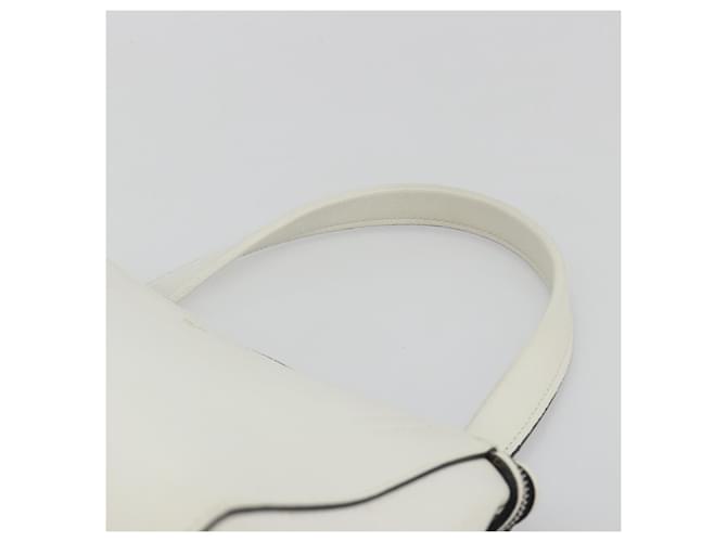 Céline Borsa a mano CELINE Edge Medium in pelle bianca e argento Auth 194359A Bianco - vista 8