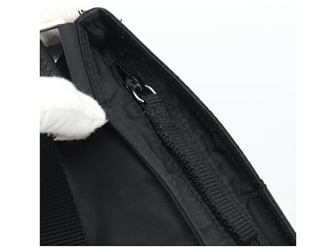Borsa a tracolla PRADA Nylon Nero Argento Auth 196155A - vista 10