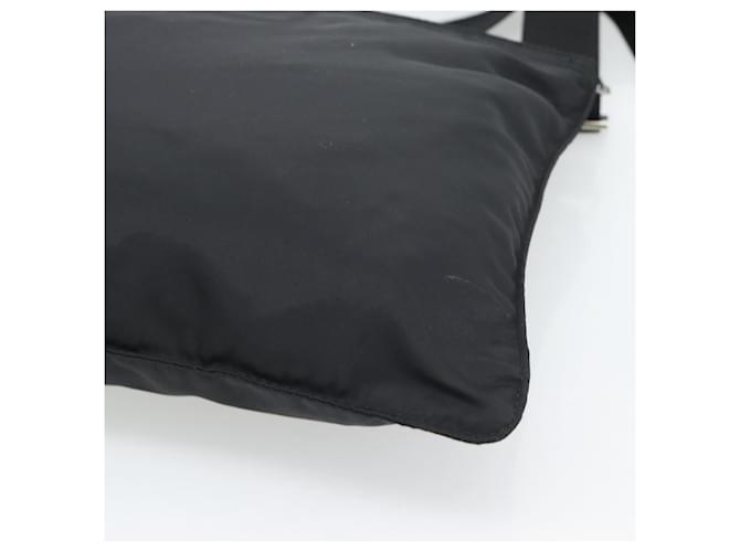 Borsa a tracolla PRADA Nylon Nero Argento Auth 196155A - vista 16