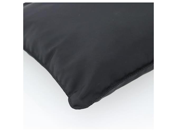Borsa a tracolla PRADA Nylon Nero Argento Auth 196155A - vista 17