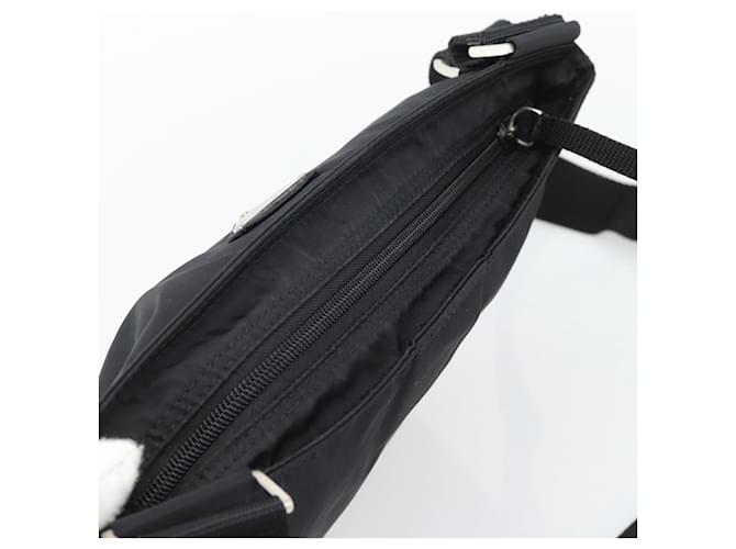 Borsa a tracolla PRADA Nylon Nero Argento Auth 196155A - vista 6