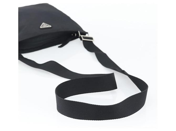 Borsa a tracolla PRADA Nylon Nero Argento Auth 196155A - vista 7
