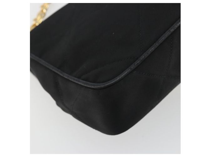 Borsa a tracolla CHANEL Matelasse con catena in raso nero e oro CC Auth 195338A D'oro - vista 18