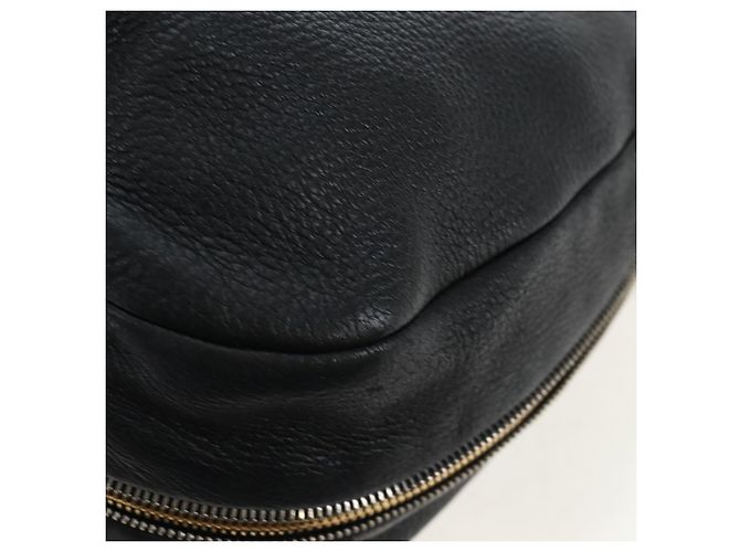 Borsa a Spalla PRADA Vittero Dino Leather Black Gold Auth 194765M Nero D'oro - vista 20
