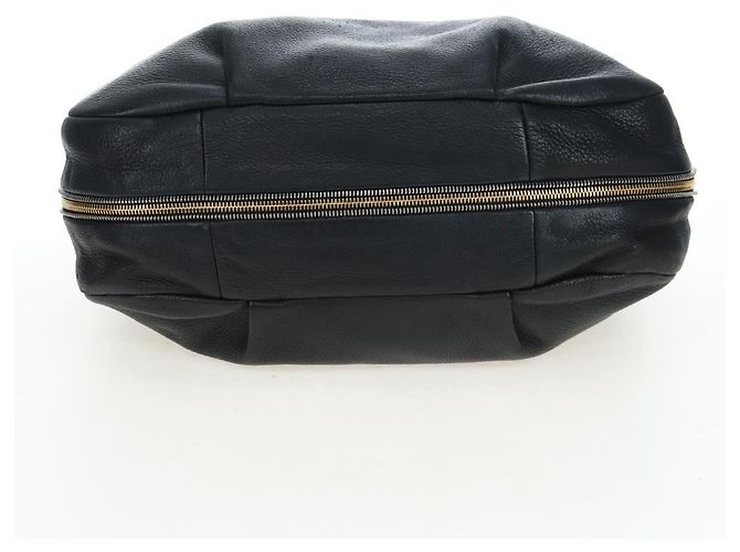 Borsa a Spalla PRADA Vittero Dino Leather Black Gold Auth 194765M Nero D'oro - vista 6