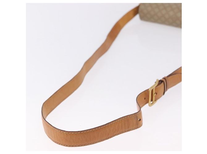 Céline Borsa a tracolla CELINE Macadam Canvas PVC Beige Gold Auth 195634 D'oro - vista 7