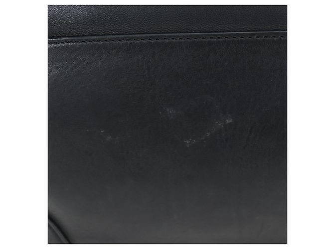 Céline CELINE Luggage Hand Bag Leather Black Gold Auth am12236V Golden - view 6